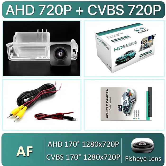 Reverse Backup Camera for Volkswagen, Skoda, Audi Cars - CVBS 720p, Waterproof - Image 2