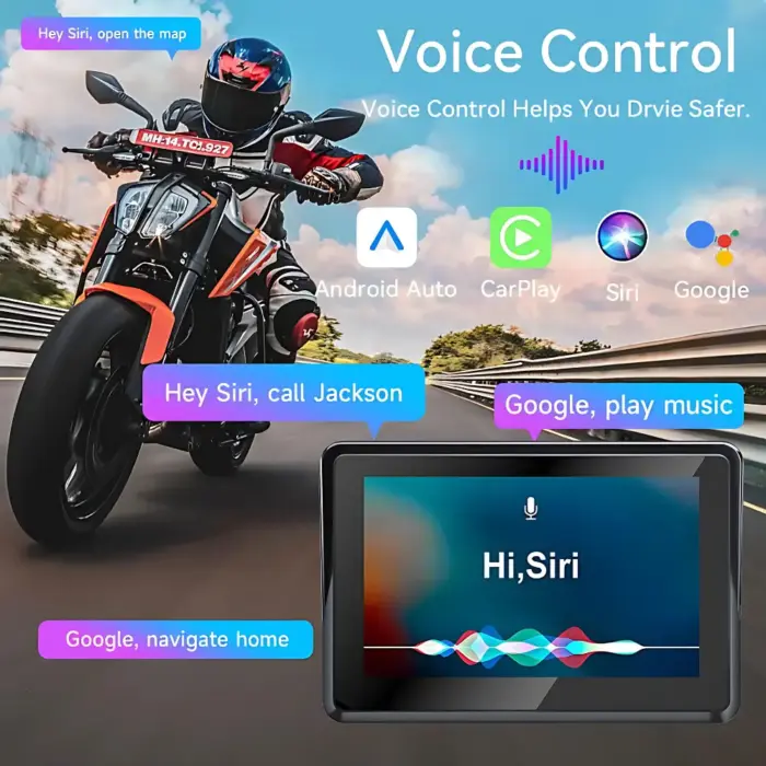5" Wireless Display for Motorcycle Android Auto & CarPlay - IPS Touchscreen, TPMS & Dashcam Options - Image 5