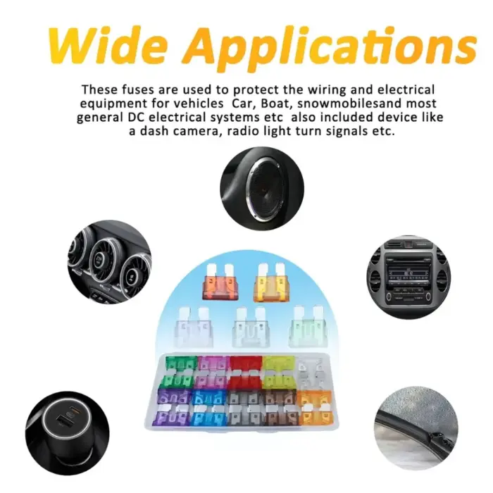 Easy to Use Regular Standard Fuse Kit – ATC/ATO/APR Fuses for European Cars (5A-30A, Color-Coded) - Image 2