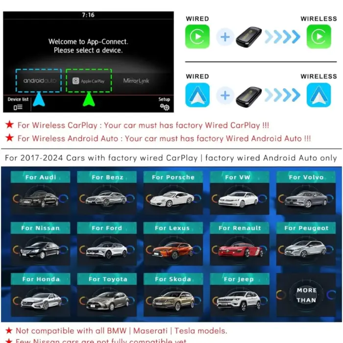 Concealed Wireless CarPlay Android Auto Adapter - Flushed USB Dongle, Plug & Play for Cars with Wired CarPlay & Android Auto - Image 7
