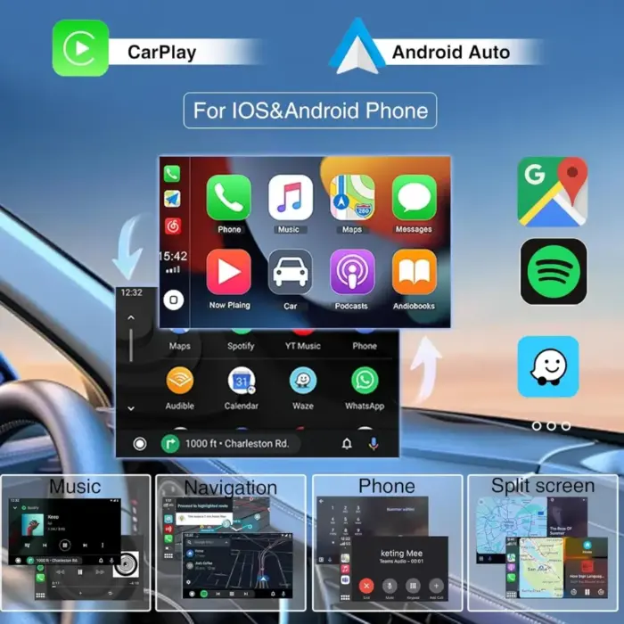 MIB RCD360 Pro Radio with Android Auto & CarPlay - Compatible with Volkswagen Polo, Jetta, Skoda Octavia, Fabia - Image 3