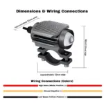 Dual-Color Spotlight Waterproof Auxiliary Light for Cars, Motorbikes, ATVs, and 4x4s - High-Performance Spotlight - Image 6