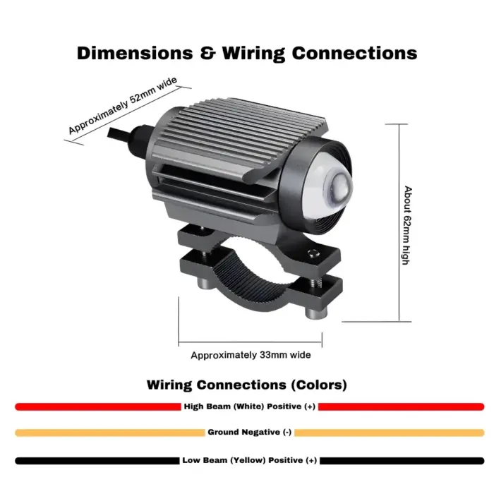 Dual-Color Spotlight Waterproof Auxiliary Light for Cars, Motorbikes, ATVs, and 4x4s - High-Performance Spotlight - Image 6