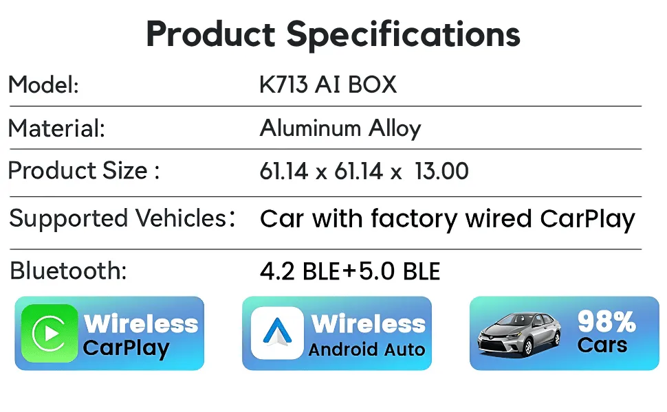 product specifications