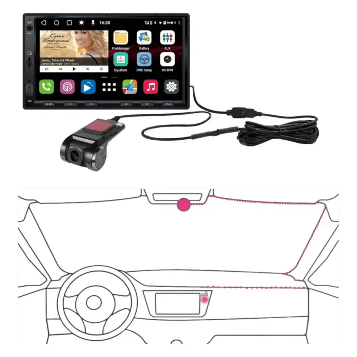 Easy to install, single usb cable connection
