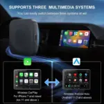 runs android with wireless Apple CarPlay Android Auto