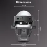 3 inch headlight projector size and dimensions