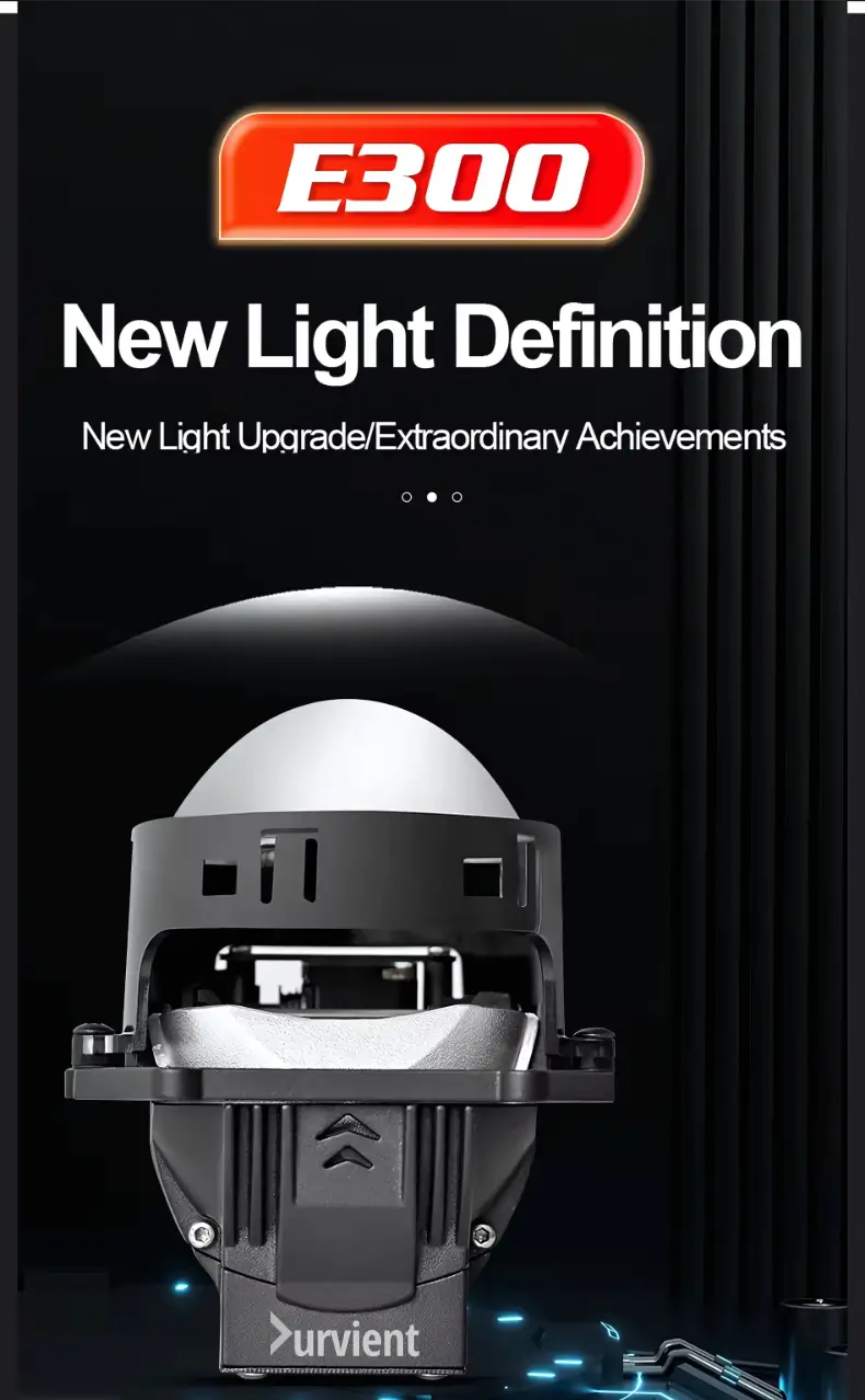 e300 powerful bi led headlight projector lens
