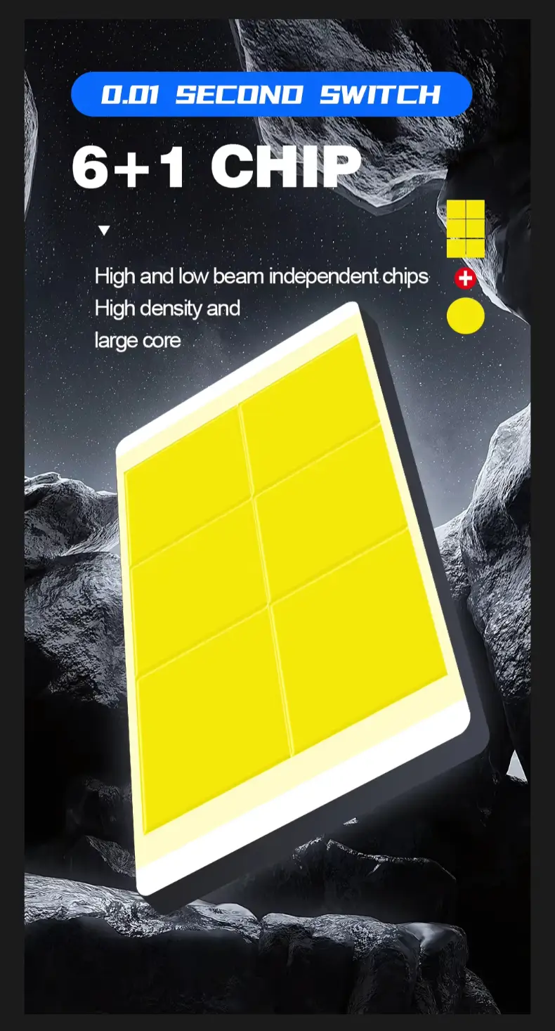 6 and 1 chip for effective low and high beam management