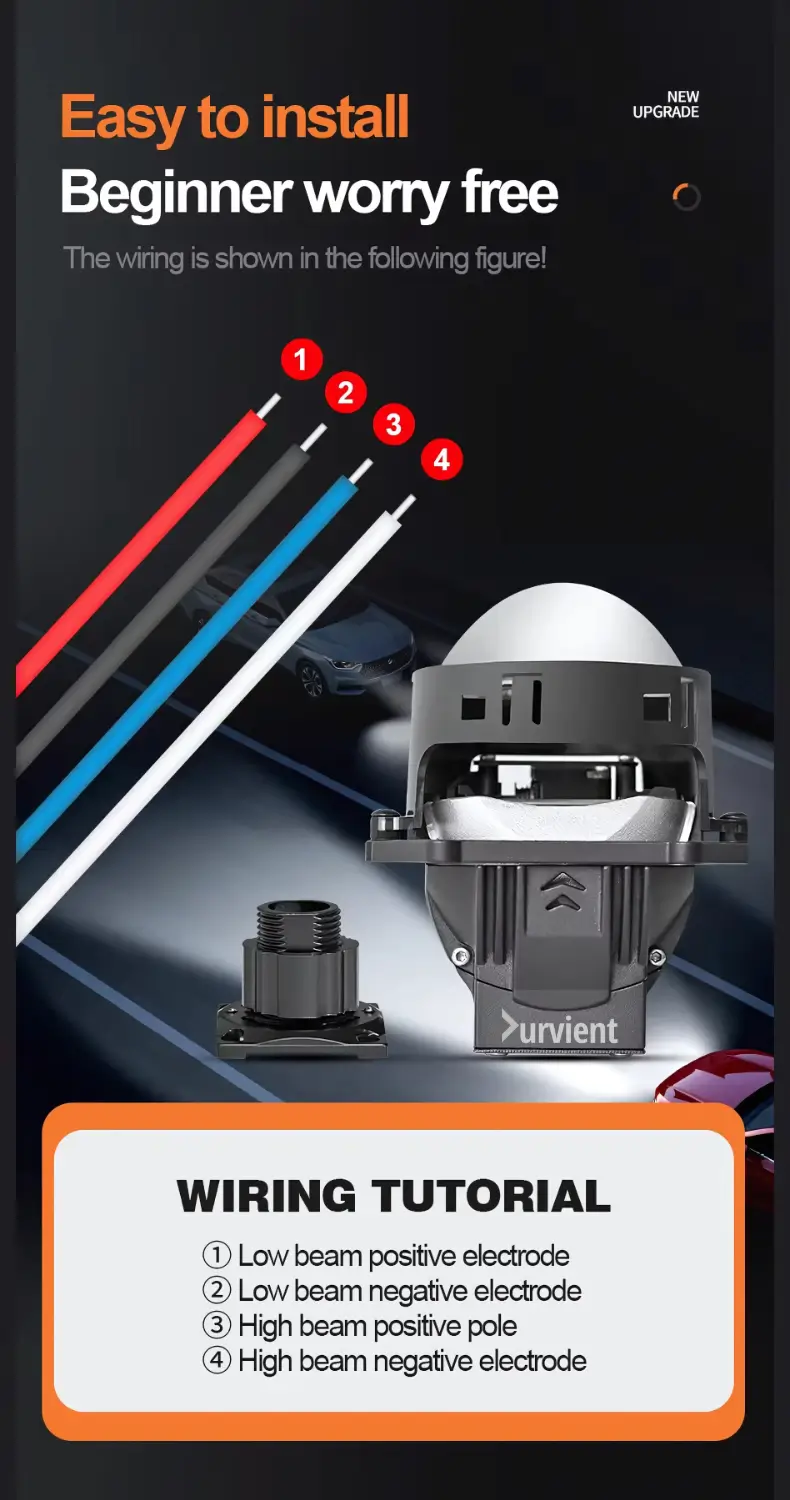 easy to connect 4 wires