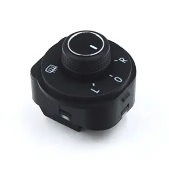 Mirror Adjustment Switch for Volkswagen Polo/Vento/Ameo (Red Backlit, Heated/Foldable Mirror Support)