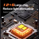 powerful 12+6 large LED chips