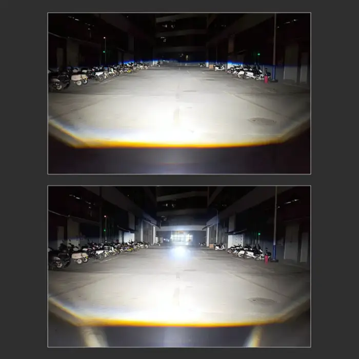 s75 bi led laser headlight projector light demonstration