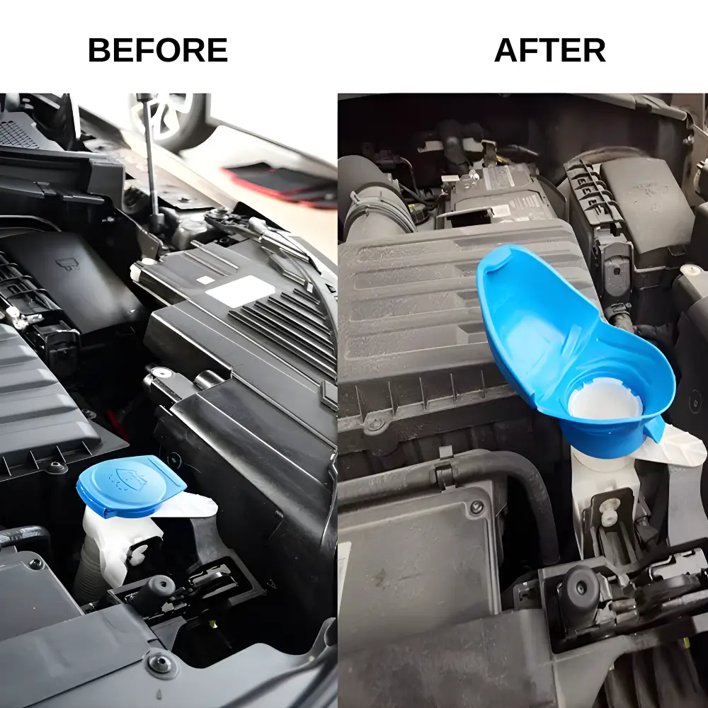 Before and after replacing the new cap Before and after replacing the new cap