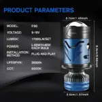 f90 h4 mini projector technical specifications