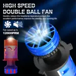 high speed double ball fan helps in effective heat dissipation