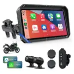 6.25 inch motorcycle display with dashcam tpms gps wifi Android Auto Apple CarPlay