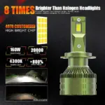 8 times brighter R5 LED 4300K warm white sunlight