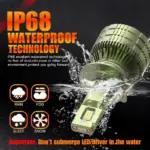 IP68 waterproof for excellent dust and water splash protection