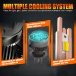 Multiple cooling system triple copper pipe