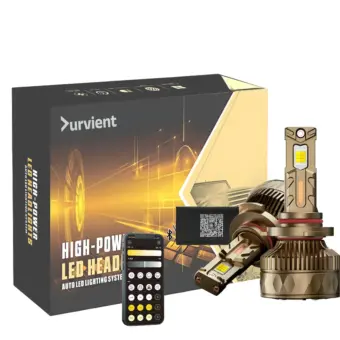 160W App Controlled Bluetooth Smart LED Headlight Bulb Kit for Cars (Tri Color 3000K/4300K/6000K)