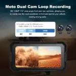 dual dashcam 1080p hd recording 170 degree wide angle front and rear camera