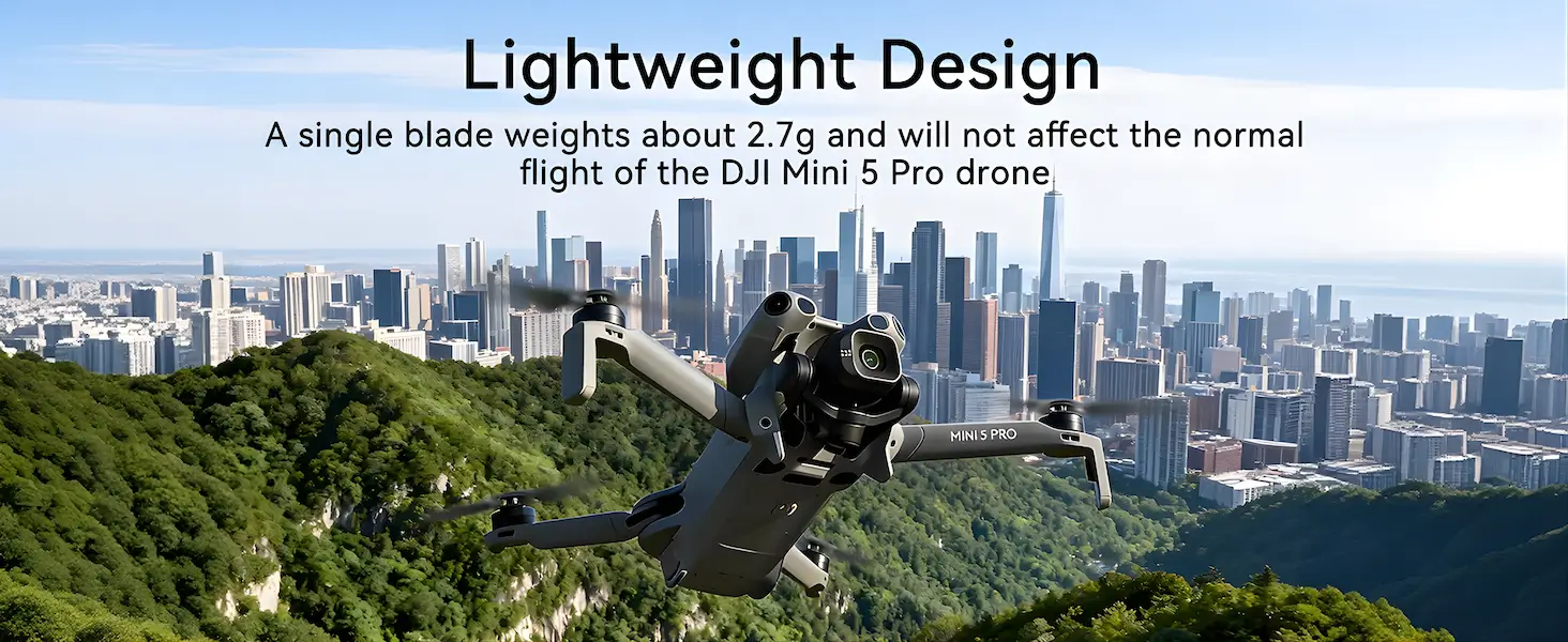 DJI Mini 5 Pro Propeller Blades - 4 Pcs 6028F Quick-Release Low-Noise Replacement Blades 2 A+2 lightweight design 2.7g per blade