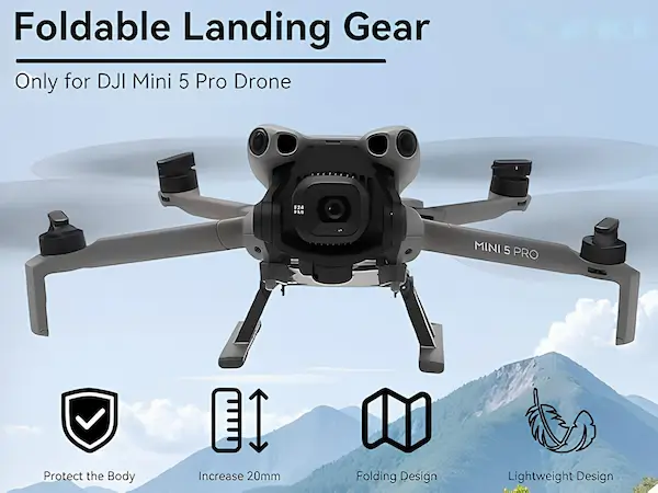 A+1 Mobile Foldable Landing Gear Design DJI Mini 5 Pro Landing Gear
