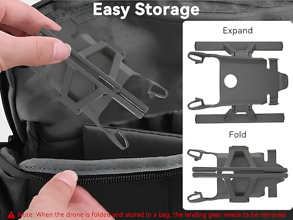 A+3 Mobile Foldable Landing Gear Design DJI Mini 5 Pro Landing Gear Easy to Store and Carry