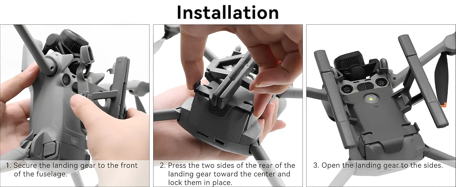 A+4 Desktop Foldable Landing Gear Design DJI Mini 5 Pro Easy to Install Assemble