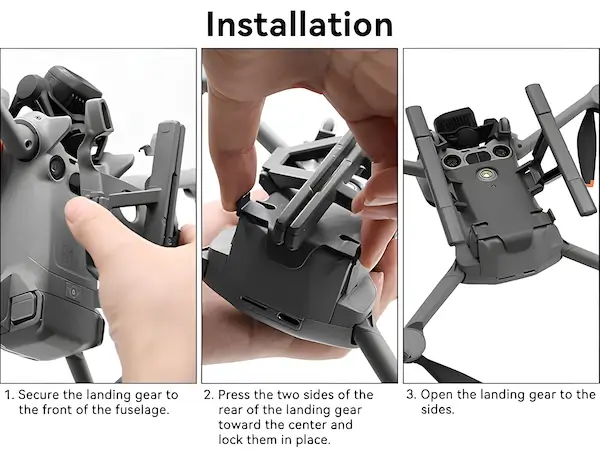 A+4 Mobile Foldable Landing Gear Design DJI Mini 5 Pro Easy to Install Assemble