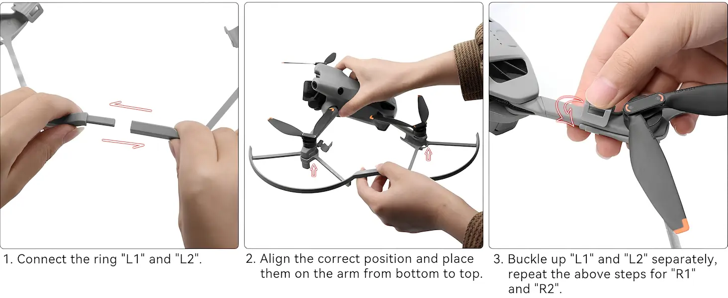 Propeller Guards for DJI Mini 5 Pro Drone - Quick-Release Protective Frame Set 13 A+7 Durvient DJI Mini 5 Pro Propeller Guard Easy to Install and Ready to Go