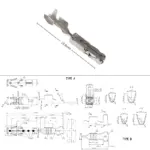 TE-1534334-1 BCM J519 T73a T73c pin terminal technical dimensions drawing