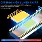 High quality CSP 4070 high lumens LED chips yellow warm white light output