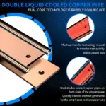 R23 warm white led Double copper pipe tube for efficient and rapid cooling