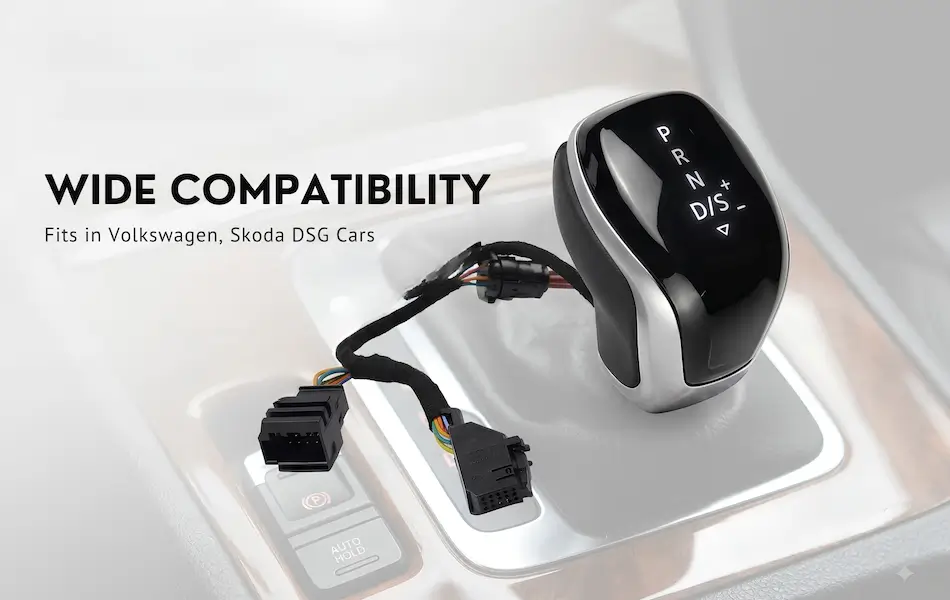 DSG Gearknob with LED Backlit for VW & Skoda 5 wide compatiblity across volkswagen skoda cars