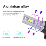 aluminum alloy body for efficient heat dissipation drl p13w ps24w psx24w