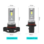 drl p13w ps24w psx24w led dimensions