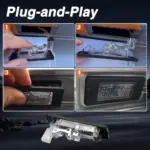 plug and play license plate light module for volkswagen skoda cars